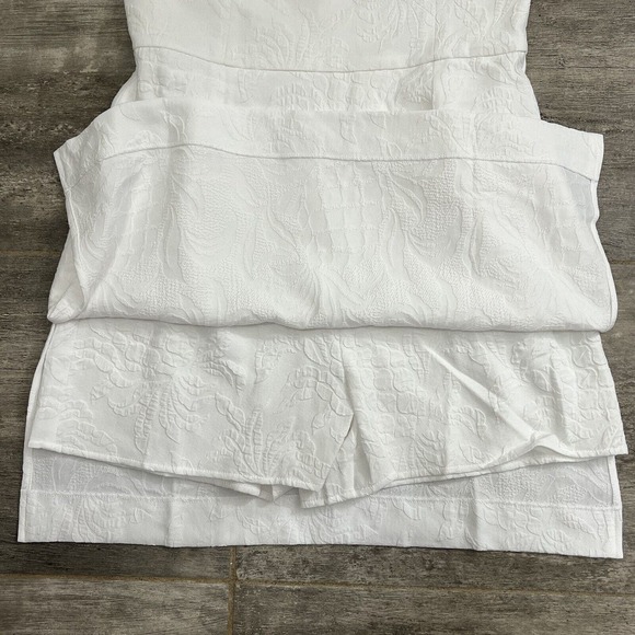 Lilly Pulitzer NWT Pineapple Pucker Jacquard WHITE KIPTON ROMPER One Shoulder 8 - Picture 6 of 9